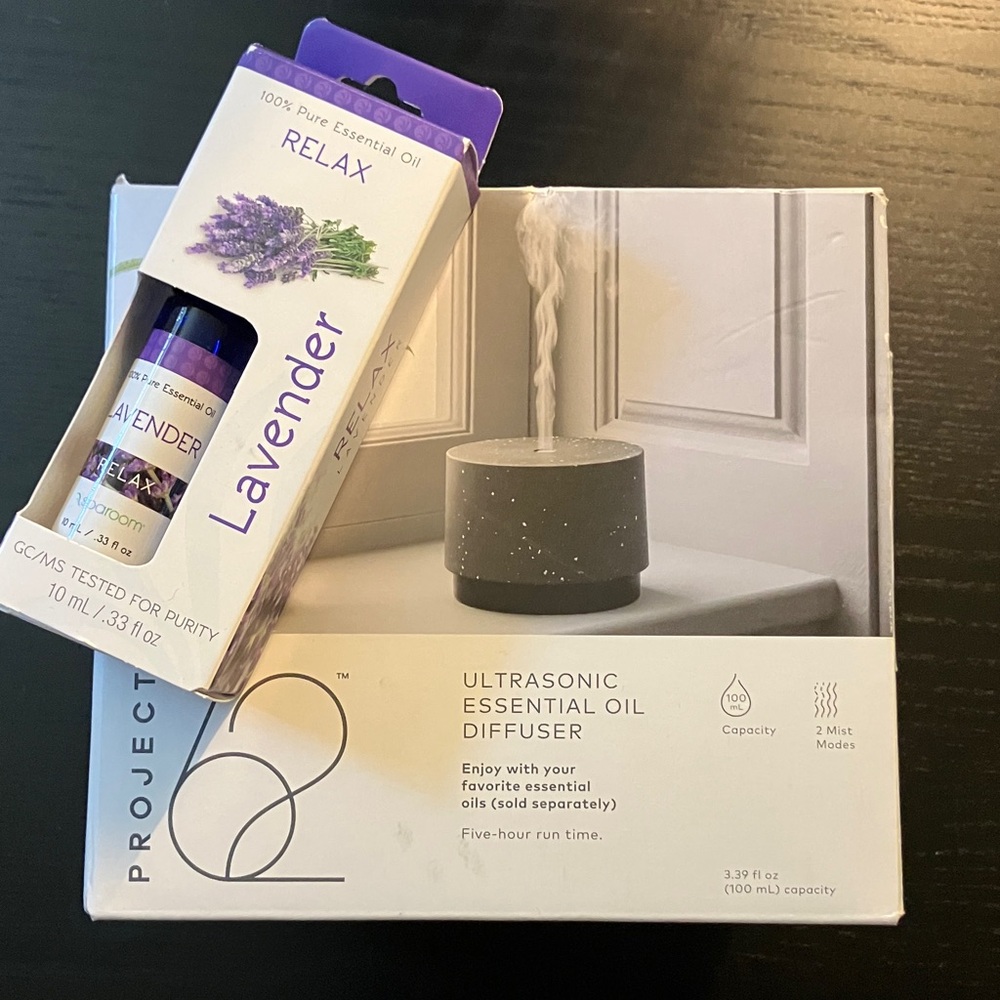 Target Project 62 Ultrasonic Essential Oil Diffuser and Lavender Essential Oil
